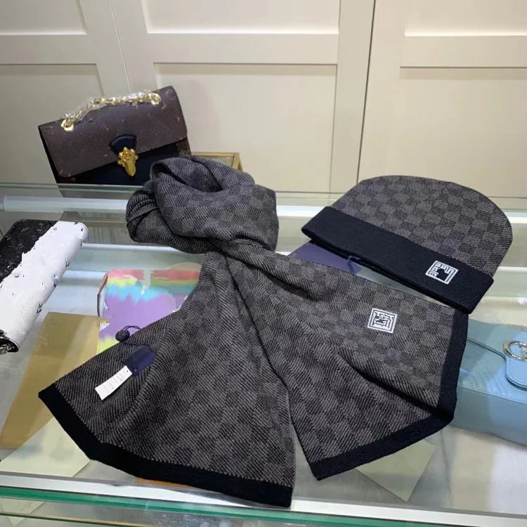 Bonnet + Écharpe Louis Vuitton monogramme