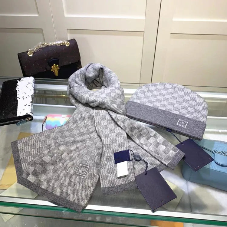 Bonnet + Écharpe Louis Vuitton monogramme