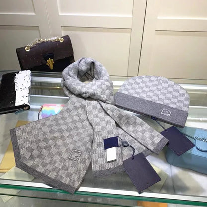 Bonnet + Écharpe Louis Vuitton monogramme